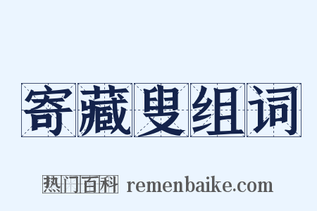 寄藏叟组词是什么意思的图片